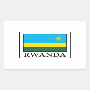 Rectangular Pegatina de Rwanda