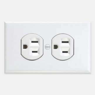 Rectangular Pegatina de salida eléctrica