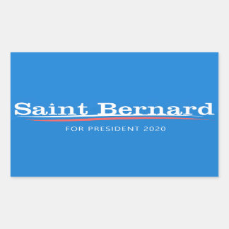 Rectangular Pegatina de San Bernard