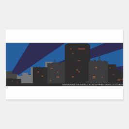 Rectangular Pegatina de Scoop News City