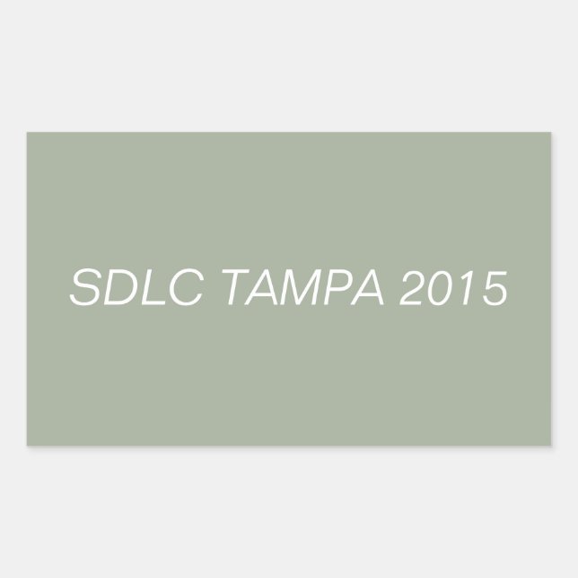 Rectangular PEGATINA de SDLC TAMPA 2015 (Anverso)