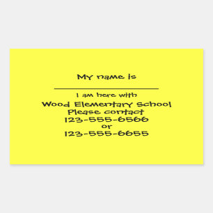 Rectangular Pegatina de seguridad de salida en grupo