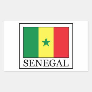 Rectangular Pegatina de Senegal