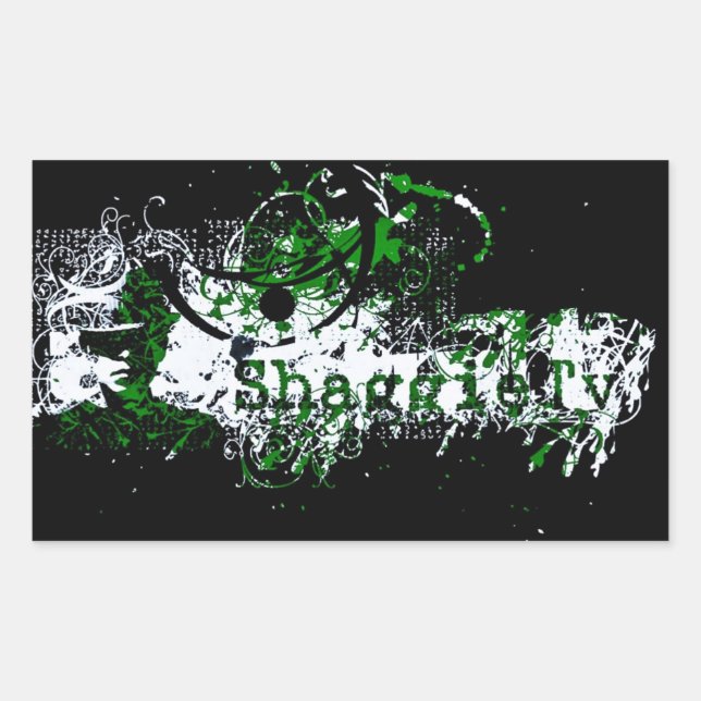 Rectangular Pegatina de ShaggieTv (Anverso)