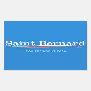 Rectangular Pegatina de St Bernard
