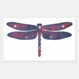 Rectangular Pegatina de Starscape Dark Thick Dragonfly