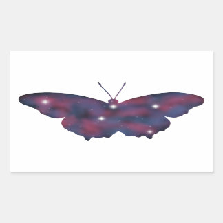Rectangular Pegatina de Starscape de Mariposa Oscura