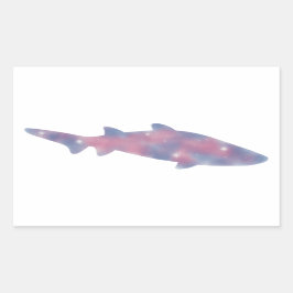 Rectangular Pegatina de Starscape de Tiburón Ligero