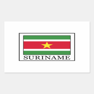 Rectangular Pegatina de Surinam