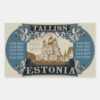 Rectangular Pegatina de Tallin