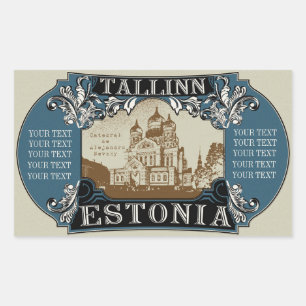Rectangular Pegatina de Tallinn