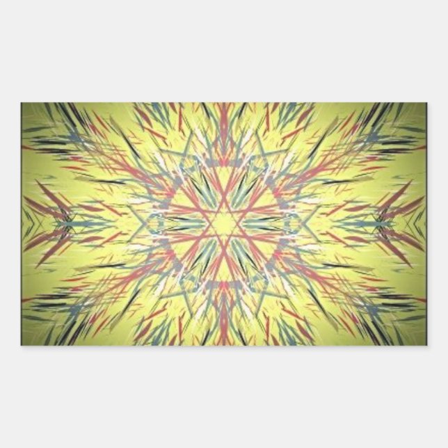 Rectangular Pegatina de tapices digitales (Anverso)