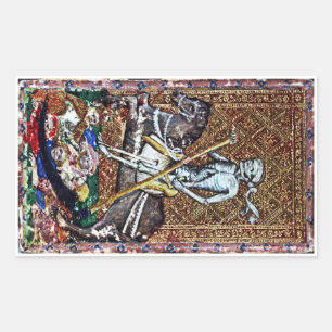 Rectangular Pegatina de tarjeta de muerte