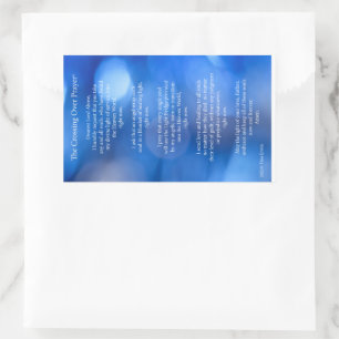 Rectangular Pegatina de tarjetas cruzando la oración