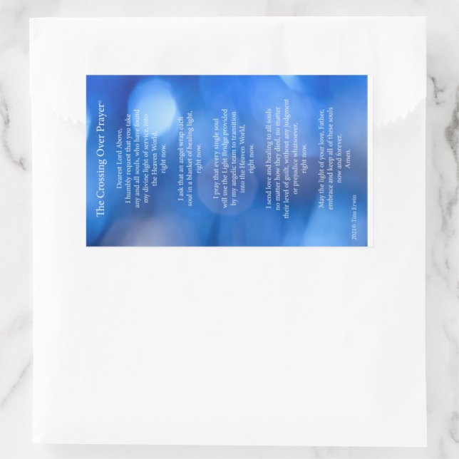 Rectangular Pegatina de tarjetas cruzando la oración (Bolso)