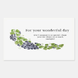 Rectangular Pegatina de tiempo de cosecha