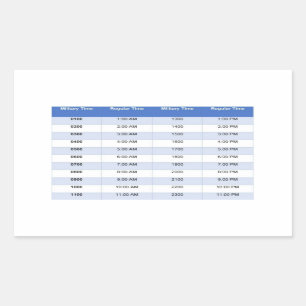 Rectangular Pegatina de tiempo militar