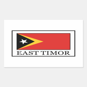 Rectangular Pegatina de Timor Oriental