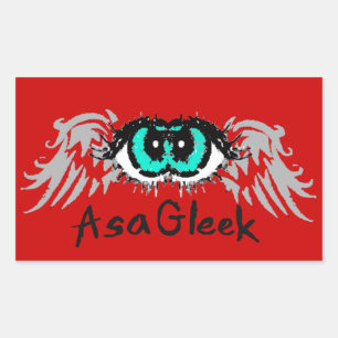 Rectangular Pegatina de toma doble