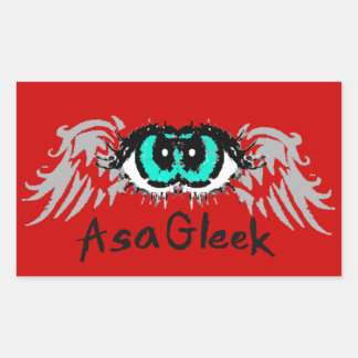 Rectangular Pegatina de toma doble