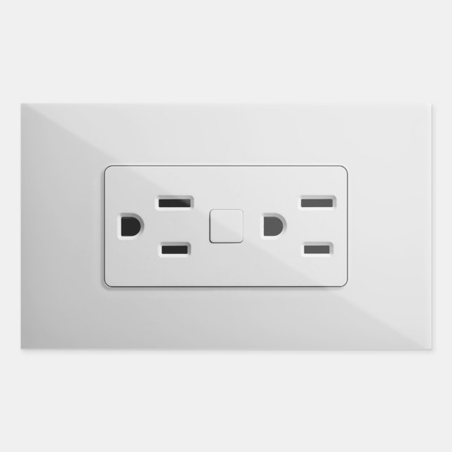 Rectangular Pegatina de Tomada Eléctrica de Broma Divertida Dí (Anverso)