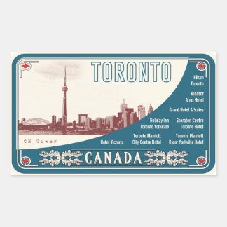 Rectangular Pegatina de Toronto Canadá