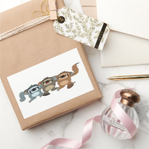 Rectangular Pegatina de tres eslóganes Personalizados cúpulas