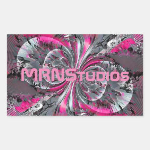 Rectangular Pegatina de triángulo de señales mixtas