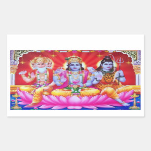 Rectangular Pegatina de Trimurti