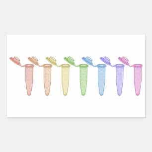 Rectangular Pegatina de tubo de la Centrifugación del Arcoiris