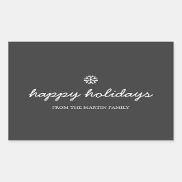 Rectangular Pegatina de vacaciones - vacaciones felices