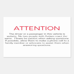 Rectangular Pegatina de ventana aconseja a la policía sobre au