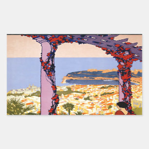 Rectangular Pegatina de Viajes de Mónaco Monte Carlo