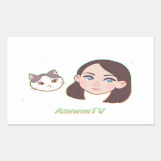 Rectangular Pegatina de Wini y Matty Rectangle