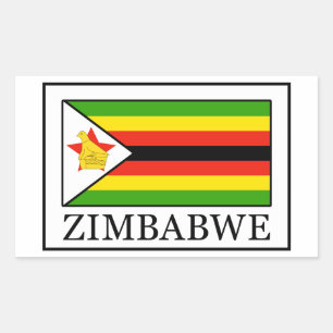 Rectangular Pegatina de Zimbabue