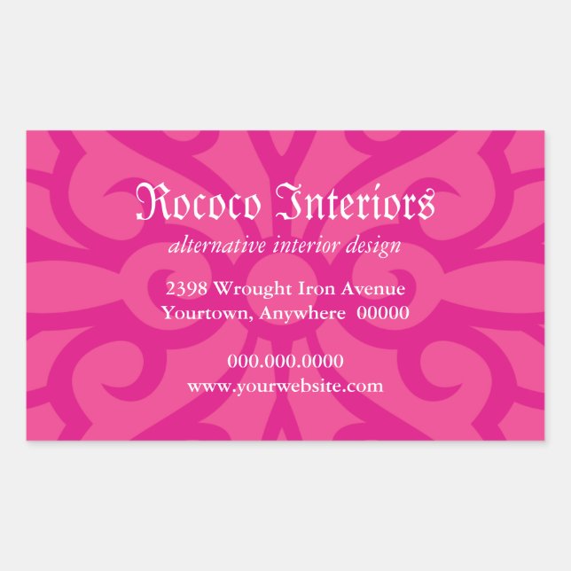 Rectangular Pegatina decorativo de hierro forjado (Anverso)