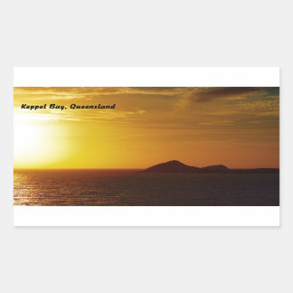 Rectangular Pegatina del amanecer de Keppel Bay