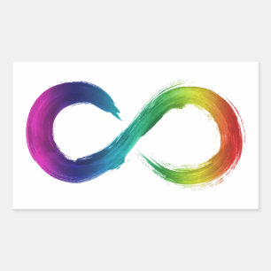 Rectangular Pegatina del arco iris de Neurodiversity