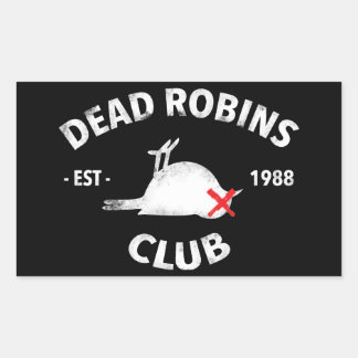 Rectangular Pegatina del Club Dead Robins