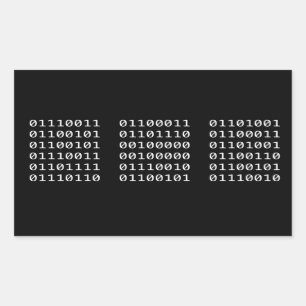 Rectangular Pegatina del código binario