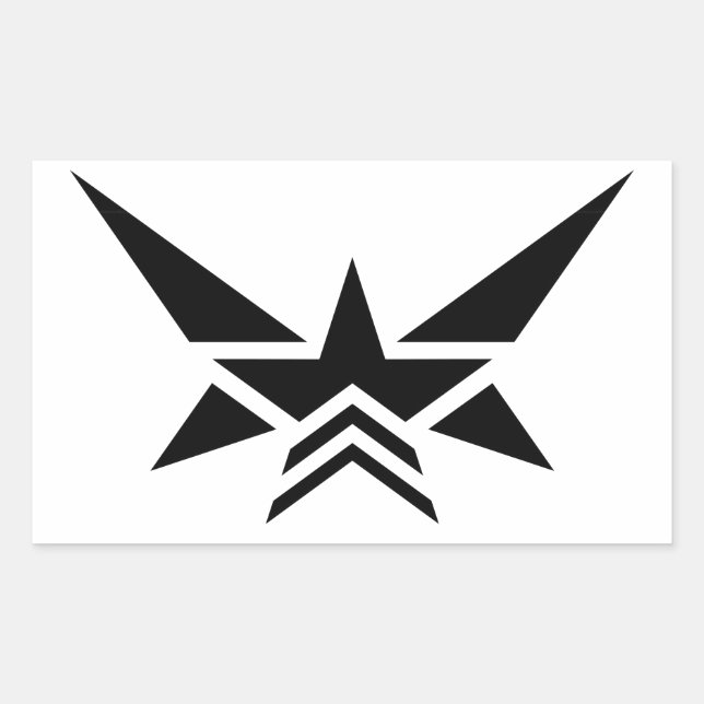 Rectangular Pegatina del comandante de ala de Starcom (Anverso)