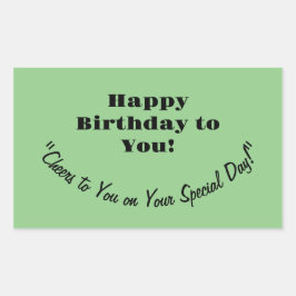 Rectangular Pegatina DEL CUMPLEAÑOS
