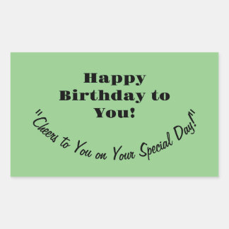 Rectangular Pegatina DEL CUMPLEAÑOS
