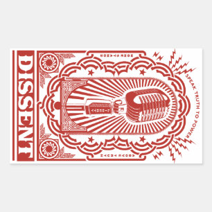 Rectangular Pegatina del desacuerdo