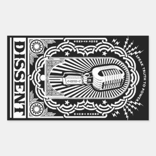 Rectangular Pegatina del desacuerdo