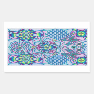 Rectangular Pegatina del DMT de las visiones de Jurema