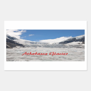 Rectangular Pegatina del glaciar de Athabasca