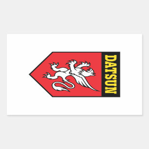 Rectangular Pegatina del grifo de Datsun