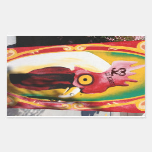 Rectangular Pegatina del halcón de pollo