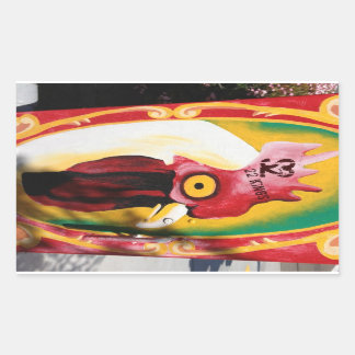 Rectangular Pegatina del halcón de pollo